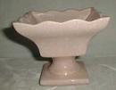 Mottled pink footed vase, very elegant