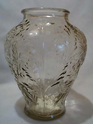 Mum Pressed Glass Vase Old