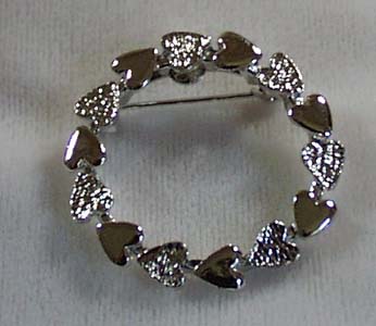 Gerry's Heart Silver Tone Pin