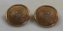Lisner Goldtone Dome Like Earrings