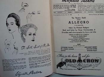 1948 Allegro Playbill For Majestic Theatre
