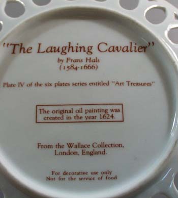 Art Treasures #4 The Laughing Cavalier Plate