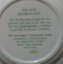 Avon Calling Representatives Plate