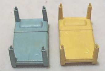 Rubber Bunk Bed Doll Furniture Yellow & Blue