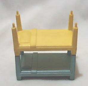 Rubber Bunk Bed Doll Furniture Yellow & Blue