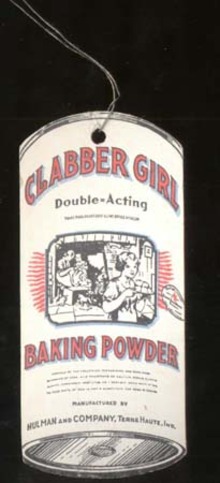 Clabber Girl Baking Powder Wire Tag, unusual
