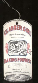Clabber Girl Baking Powder Wire Tag, unusual