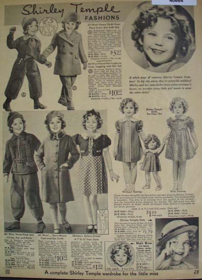 Sears Shirley Temple Fashions For Girls 1935 Ad