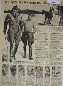 Sears Ride In Style Clothes 1938 Ad