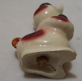 Ceramic Stoneware Pig With Hat Shaker Older