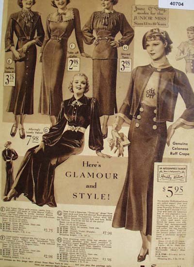 Sears June O Day Junior Miss Wear 1935 Ad