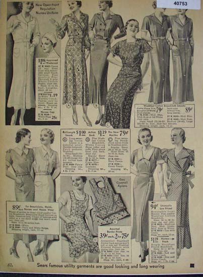 Sears Womens Uniforms And Smocks 1936 Ad