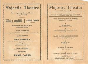 Majestic Theater Opera program of Ciccolini 1919