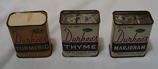 Set of 3 spice tins Durkee