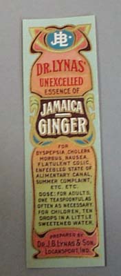 Victorian Label Reads Jamaica Ginger