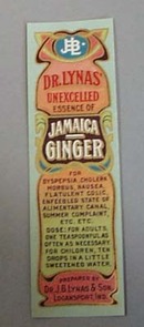 Victorian Label Reads Jamaica Ginger
