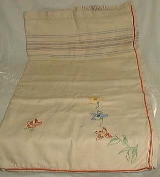 Hand Embroidered Tablecloth Flower Pattern