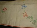 Hand Embroidered Tablecloth Flower Pattern