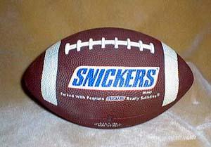 Snickers advertising football, a soft type rubber