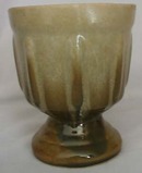 Glaze drip pot Haegar?mottle green/yellowbrow