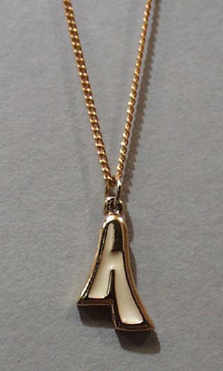 Letter A Pendant With Chain