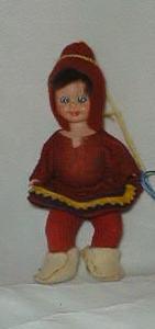 Miniature Doll from ? country, hard plastic