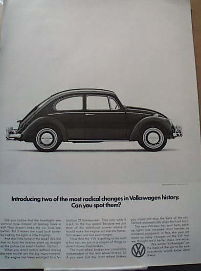 2 Radical Volkswagen Changes 1966 Ad