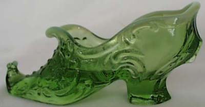 Mosser Glass Slipper,Green Breen Opal