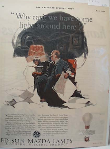Edison Mazda Lamp ad 1926