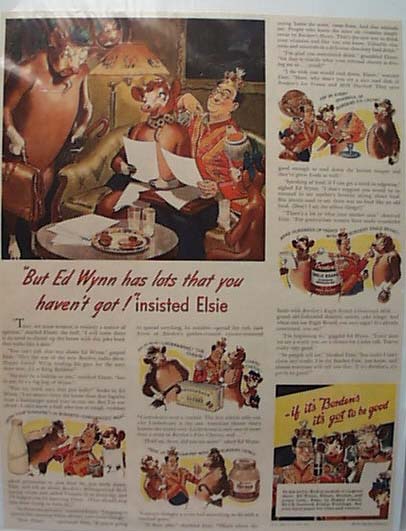 Elsie ad, with Ed Wynn 1944,