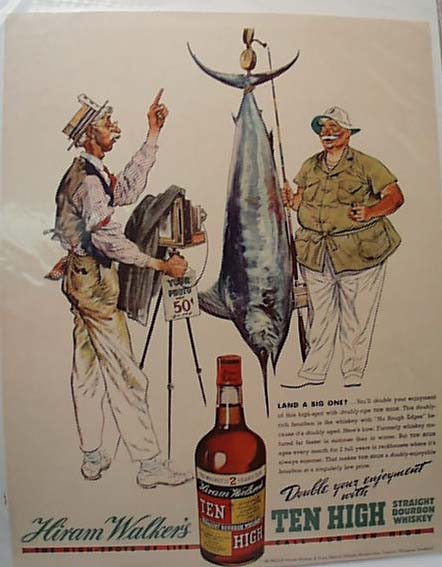 Hiram Walker Comical 1938 Ad