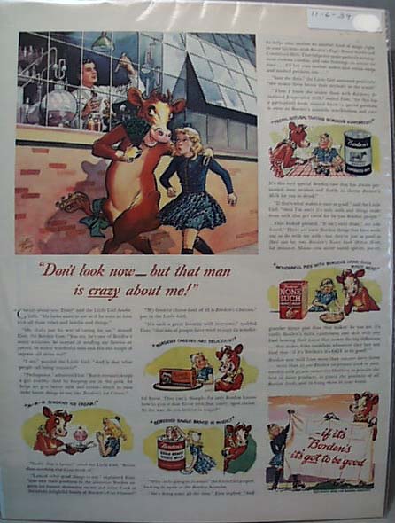 Elsie & Family Borden Cow 1939 Ad