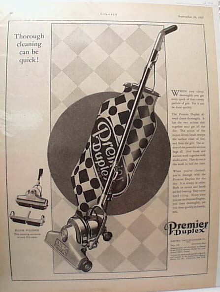 Premier Duplex Vacuum Cleaner Ad 1927
