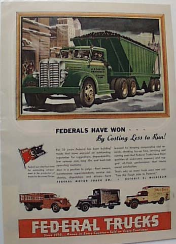 Federal Trucks 1947 Ad Pabst and Carter