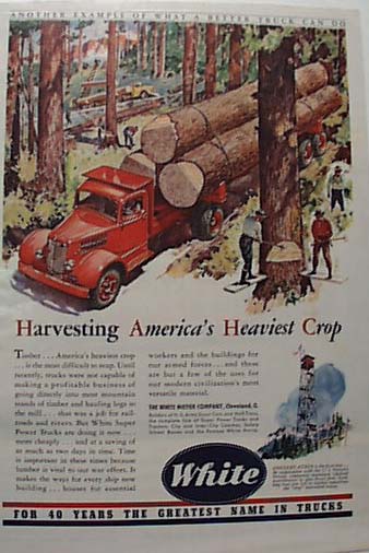 White Motor Logging Truck 5 -4-1942 Ad