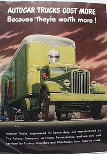 Autocar Trucks Ad, 1946 T Transport Moving