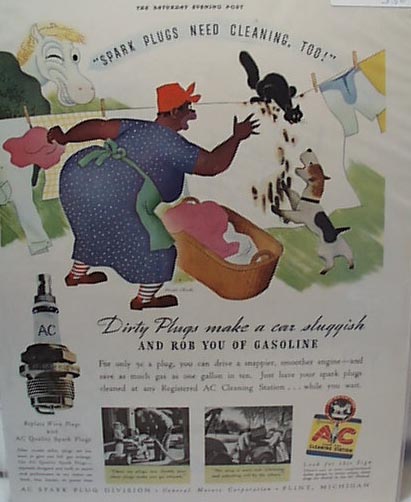 1938 Harold Huske AC Spark Plug Ad