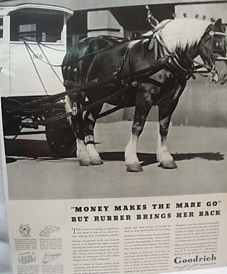 1936 Goodrich Tires On Horse Milk Wagon