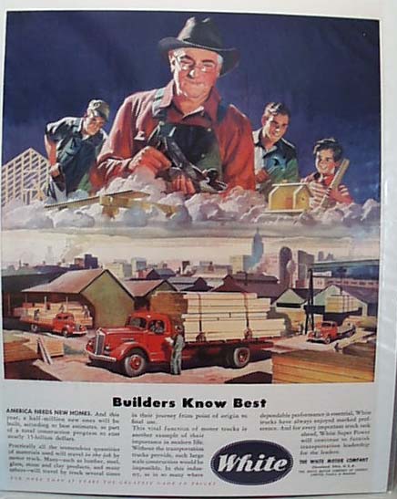 White Lumber Truck 1946 Ad