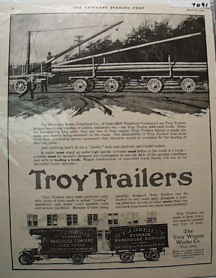 1918 Troy Trailer Ad