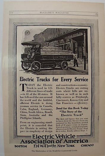 1918 Electric Vehicle Association Ad