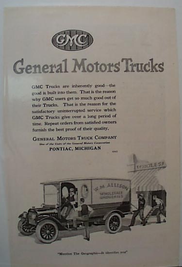 1920 GMC Truck W. M. Allison Wholesale Groc