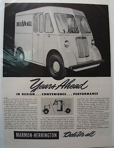 Marmon Herrington 1946 Delivery Truck Ad