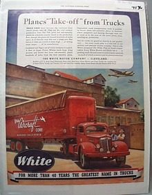 White Truck 1943 Ad Vega Aircraft Co Burbank