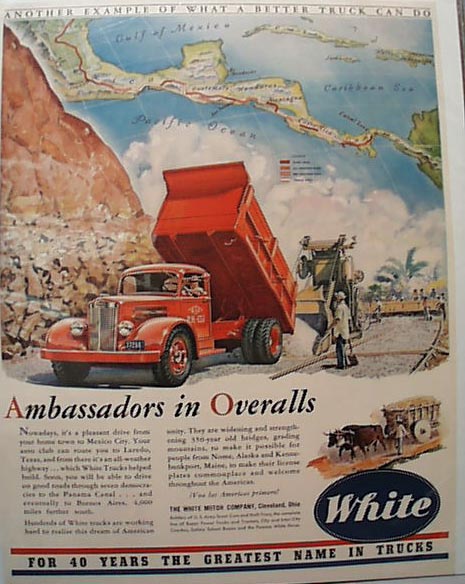 1942 White DumpTruck Building Roads in Mexico