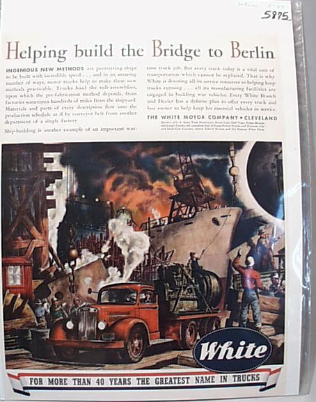 White Helps Build Bridge to Berlin 1943 Ad