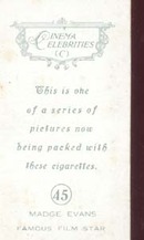 Madge Evans Film starTinted Photo Card 1930's