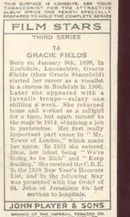 Gracie Fields Film Star Tinted Card 1938
