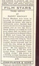 Barry Mackay Film Star Tinted Card 1938