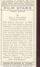Lilli Palmer Film Star Tinted Card 1938